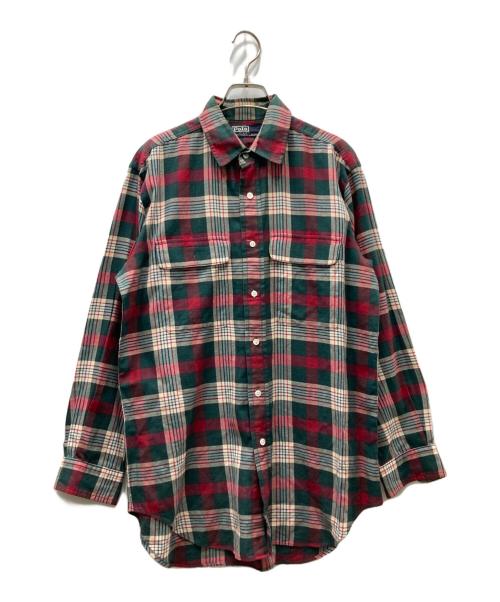 POLO RALPH LAUREN（ポロ・ラルフローレン）POLO RALPH LAUREN (ポロ・ラルフローレン) チェックシャツ グリーン×レッド サイズ:Lの古着・服飾アイテム