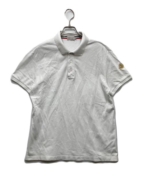 MONCLER（モンクレール）MONCLER (モンクレール) MAGLIA POLO MANICA CORTA 鹿の子ポロシャツ ホワイト サイズ:XLの古着・服飾アイテム