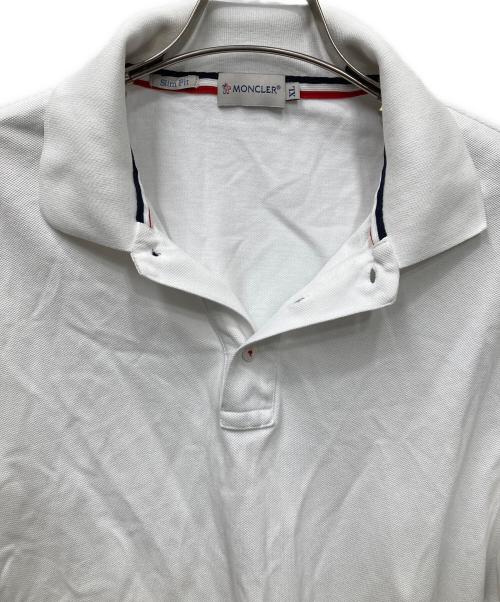 MONCLER（モンクレール）MONCLER (モンクレール) MAGLIA POLO MANICA CORTA 鹿の子ポロシャツ ホワイト サイズ:XLの古着・服飾アイテム