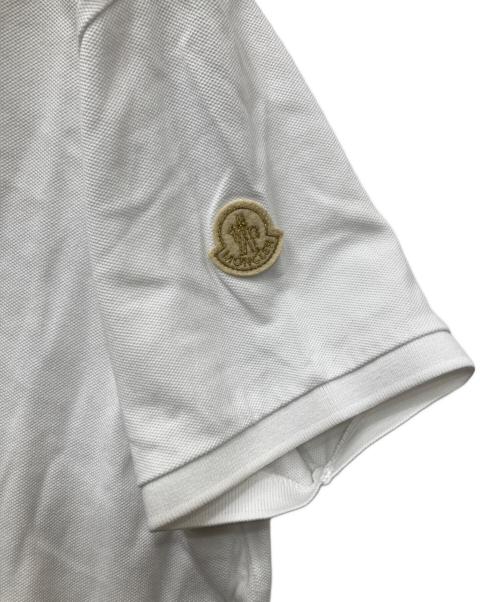 MONCLER（モンクレール）MONCLER (モンクレール) MAGLIA POLO MANICA CORTA 鹿の子ポロシャツ ホワイト サイズ:XLの古着・服飾アイテム