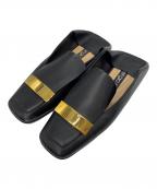 sergio rossiセルジオロッシ）の古着「sr1 Slipper フラットシューズ」｜ブラック