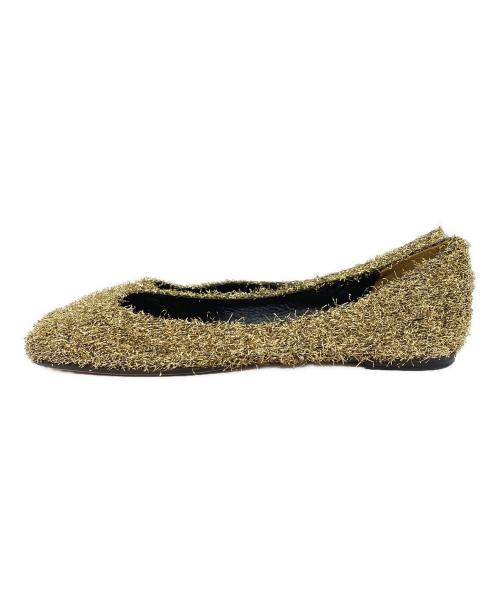Pippichic（ピッピシック）Pippichic (ピッピシック) LINDA FLAT petit 10 SPARK GOLD バレエシューズ ゴールド サイズ:SIZE 37の古着・服飾アイテム