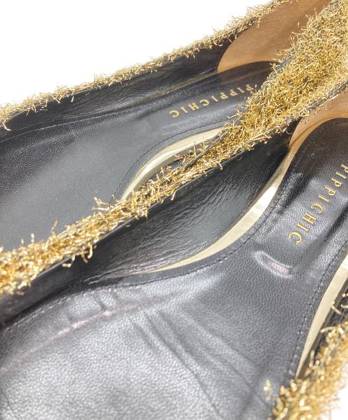 Pippichic（ピッピシック）Pippichic (ピッピシック) LINDA FLAT petit 10 SPARK GOLD バレエシューズ ゴールド サイズ:SIZE 37の古着・服飾アイテム
