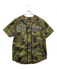 stussy（ステューシー）の古着「カモフラ ベースボールシャツ」｜グリーン×ブラウン