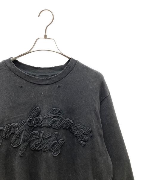 adidas（アディダス）adidas (アディダス) SONG FOR THE MUTE (ソングフォーザミュート) Long-Sleeve Tee ダメージ加工ロングスリーブカットソー ブラック サイズ:SIZE Mの古着・服飾アイテム