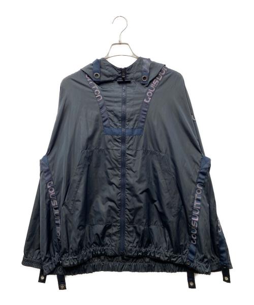 LOUIS VUITTON（ルイ ヴィトン）LOUIS VUITTON (ルイ ヴィトン) テープロゴリフレクターブルゾン ネイビー×ブラック サイズ:44の古着・服飾アイテム