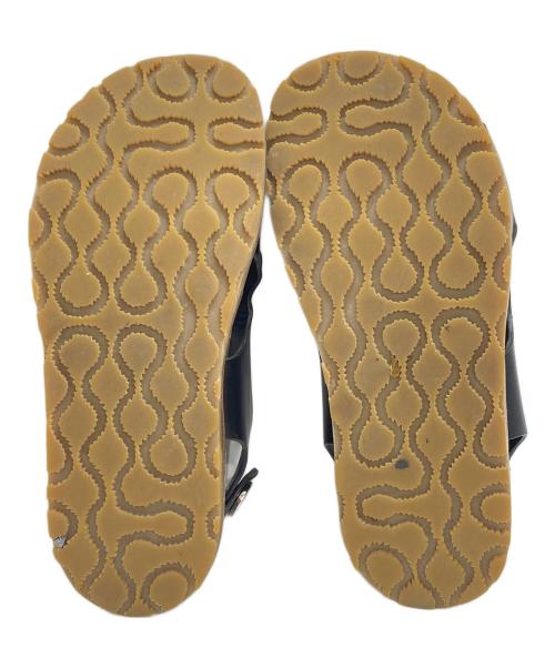 Vivienne Westwood（ヴィヴィアンウエストウッド）Vivienne Westwood (ヴィヴィアンウエストウッド) FLINSTONE TRECK SANDAL レザーサンダル ブラック×ベージュ サイズ:SIZE 36の古着・服飾アイテム