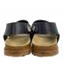 中古・古着 Vivienne Westwood (ヴィヴィアンウエストウッド) FLINSTONE TRECK SANDAL レザーサンダル ブラック×ベージュ サイズ:SIZE 36：17000円