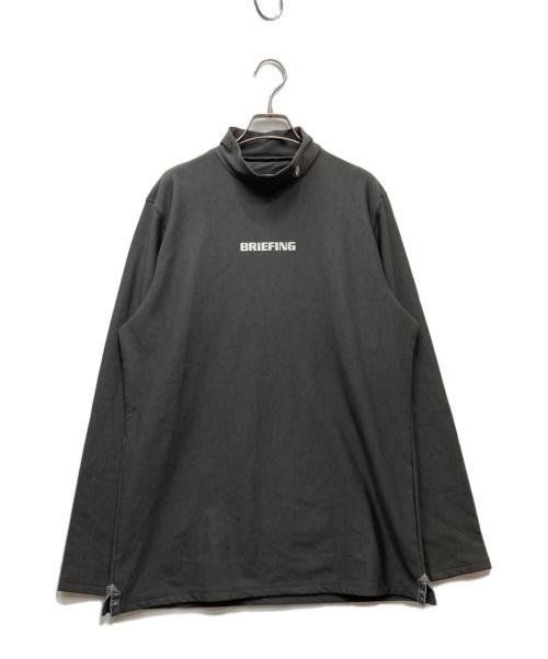 BRIEFING（ブリーフィング）BRIEFING (ブリーフィング) GOLF ゴルフ MENS WARM LS HIGH NECK ハイネックカットソー グレー サイズ:XLの古着・服飾アイテム