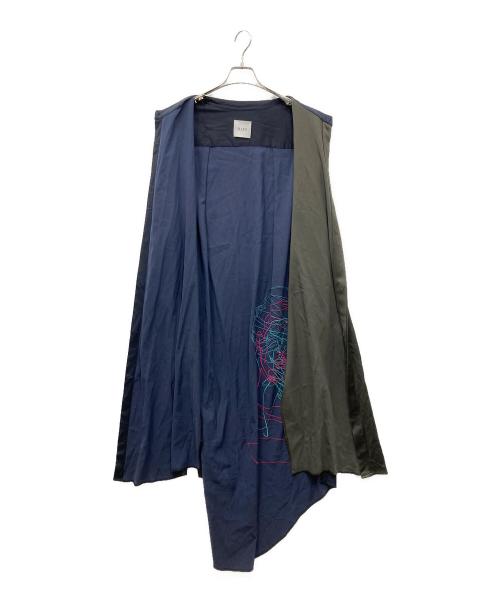 Sise（シセ）Sise (シセ) ロングシャツ ネイビー×カーキ サイズ:2の古着・服飾アイテム