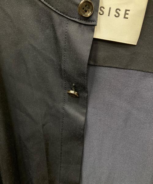 Sise（シセ）Sise (シセ) ロングシャツ ネイビー×カーキ サイズ:2の古着・服飾アイテム