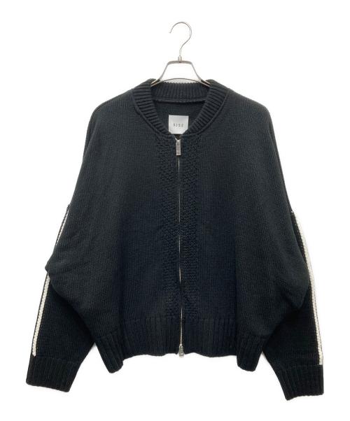 Sise（シセ）Sise (シセ) Knit Balloon Blouson ニット バルーン ブルゾン ジャケット ブラック サイズ:1の古着・服飾アイテム