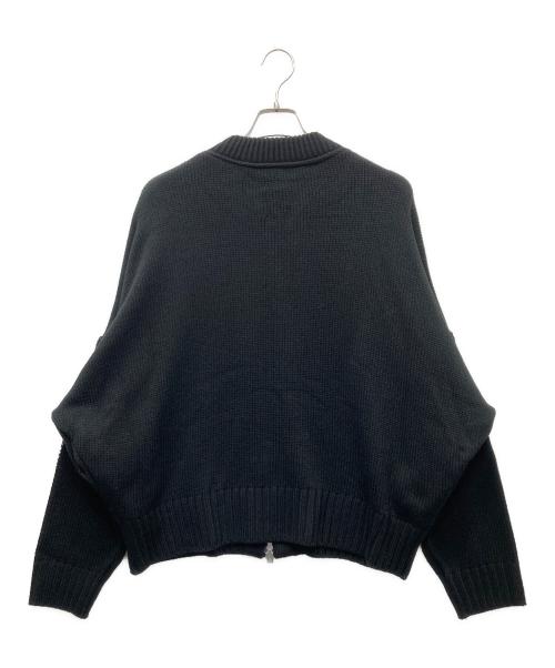 Sise（シセ）Sise (シセ) Knit Balloon Blouson ニット バルーン ブルゾン ジャケット ブラック サイズ:1の古着・服飾アイテム