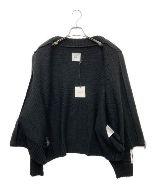 Sise（シセ）Sise (シセ) Knit Balloon Blouson ニット バルーン ブルゾン ジャケット ブラック サイズ:1の古着・服飾アイテム
