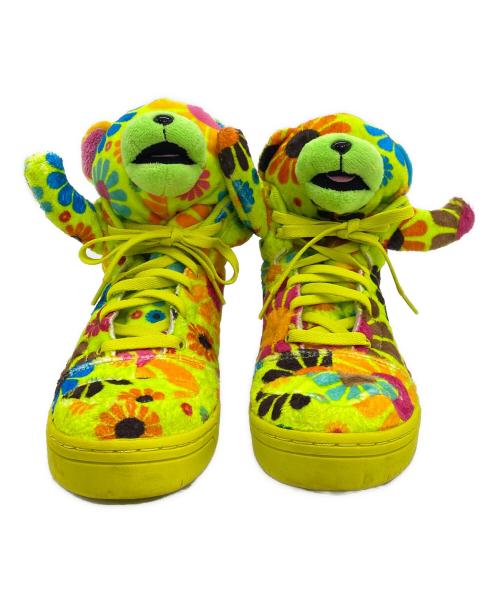 adidas（アディダス）adidas (アディダス) JEREMY SCOTT (ジェレミー スコット) ハイカットスニーカー イエロー×ピンク サイズ:SIZE 26.5cmの古着・服飾アイテム