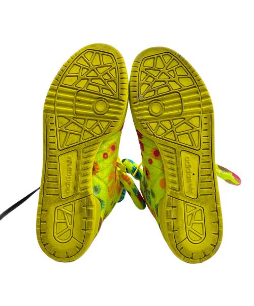 adidas（アディダス）adidas (アディダス) JEREMY SCOTT (ジェレミー スコット) ハイカットスニーカー イエロー×ピンク サイズ:SIZE 26.5cmの古着・服飾アイテム