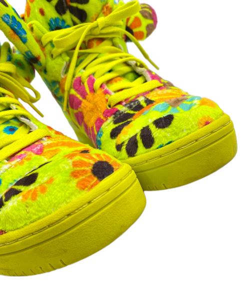 adidas（アディダス）adidas (アディダス) JEREMY SCOTT (ジェレミー スコット) ハイカットスニーカー イエロー×ピンク サイズ:SIZE 26.5cmの古着・服飾アイテム