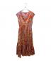 ne quittez pas (ヌキテパ) Shadow Botanical Print Sleeveless Dress シャドー ボタニカル プリントスリーブレス ドレス ワンピース オレンジ×パープル サイズ:Free：8000円