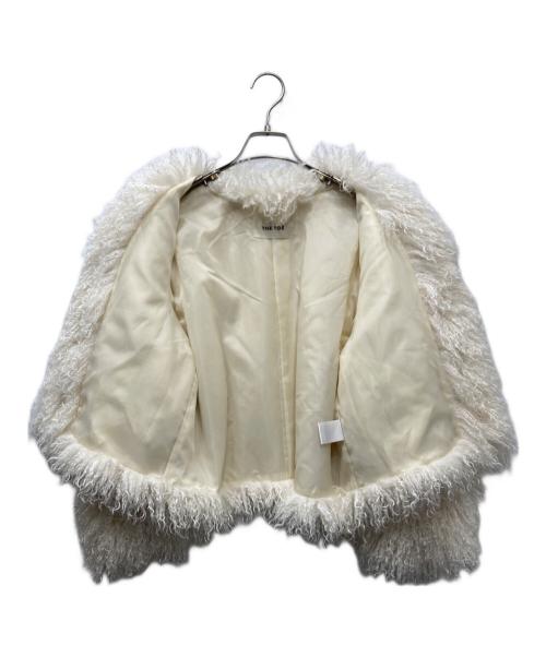 THE TOE（ザ・トゥー）THE TOE (ザ・トゥー) プードルファージャケット ホワイト サイズ:Sの古着・服飾アイテム