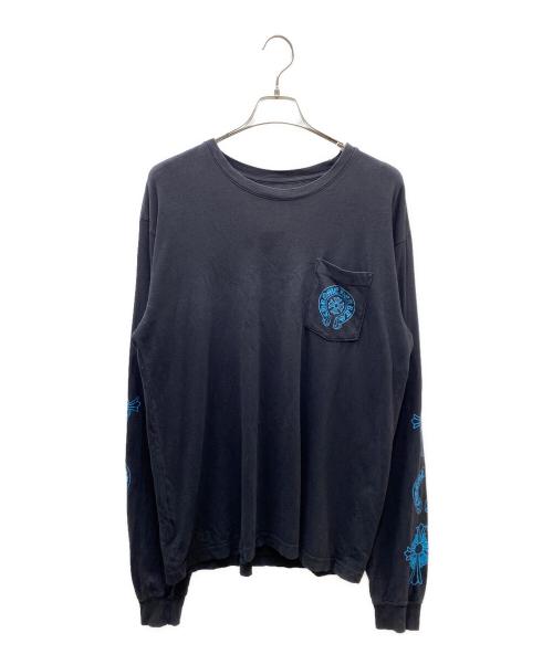 CHROME HEARTS（クロムハーツ）CHROME HEARTS (クロムハーツ) トリプルクロスロングスリーブTシャツ ブラック×ブルー サイズ:SIZE XLの古着・服飾アイテム