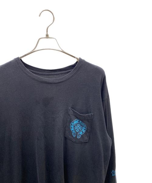 CHROME HEARTS（クロムハーツ）CHROME HEARTS (クロムハーツ) トリプルクロスロングスリーブTシャツ ブラック×ブルー サイズ:SIZE XLの古着・服飾アイテム