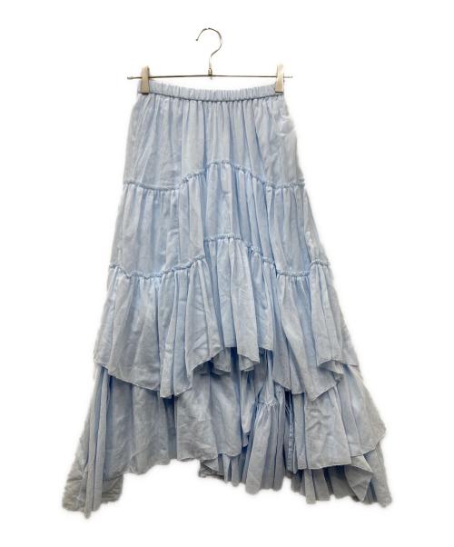 CASA FLINE（カーサフライン）CASA FLINE (カーサフライン) コットンティアードスカート ブルー サイズ:1の古着・服飾アイテム