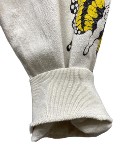 STORY mfg（ストーリーエムエフジー）Story mfg (ストーリーエムエフジー) Bloom at your own pace ロングスリーブカットソー アイボリー×イエロー サイズ:SIZE Lの古着・服飾アイテム