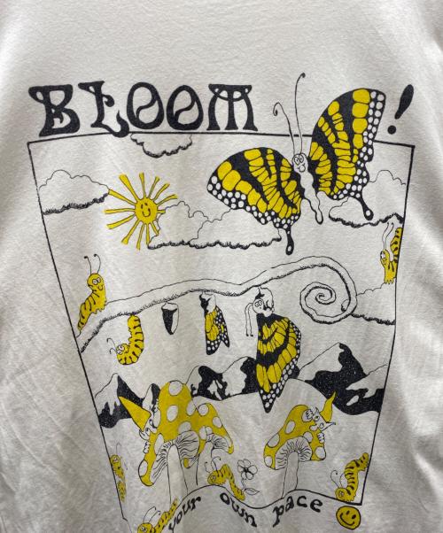 STORY mfg（ストーリーエムエフジー）Story mfg (ストーリーエムエフジー) Bloom at your own pace ロングスリーブカットソー アイボリー×イエロー サイズ:SIZE Lの古着・服飾アイテム