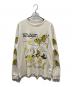 Story mfg（ストーリーエムエフジー）の古着「Bloom at your own pace ロングスリーブカットソー」｜アイボリー×イエロー