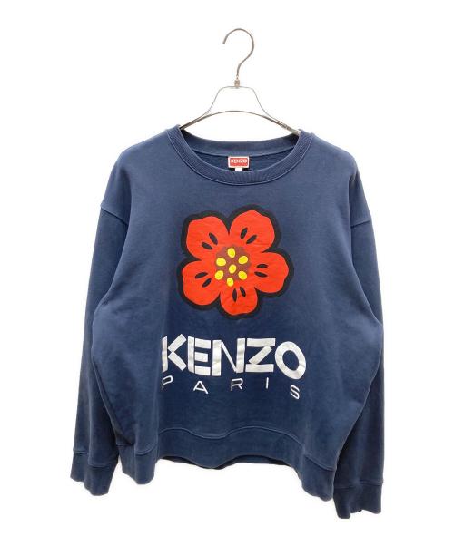 KENZO（ケンゾー）KENZO (ケンゾー) Boke Flower Sweatshirts プリントスウェット ネイビー×レッド サイズ:XLの古着・服飾アイテム
