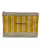 BALENCIAGAバレンシアガ）の古着「クラッチバッグ」｜イエロー×ベージュ