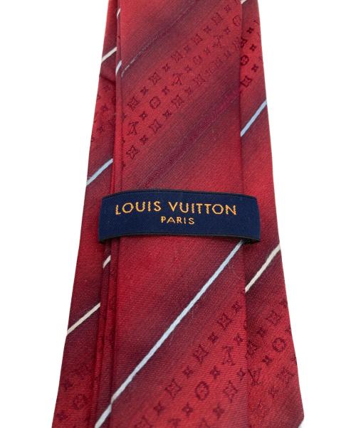 LOUIS VUITTON（ルイ ヴィトン）LOUIS VUITTON (ルイ ヴィトン) クラヴァット・LVスロープ シルクネクタイ レッド サイズ:表記無しの古着・服飾アイテム