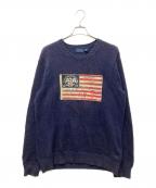 POLO RALPH LAURENポロ・ラルフローレン）の古着「星条旗ニット」｜ネイビー