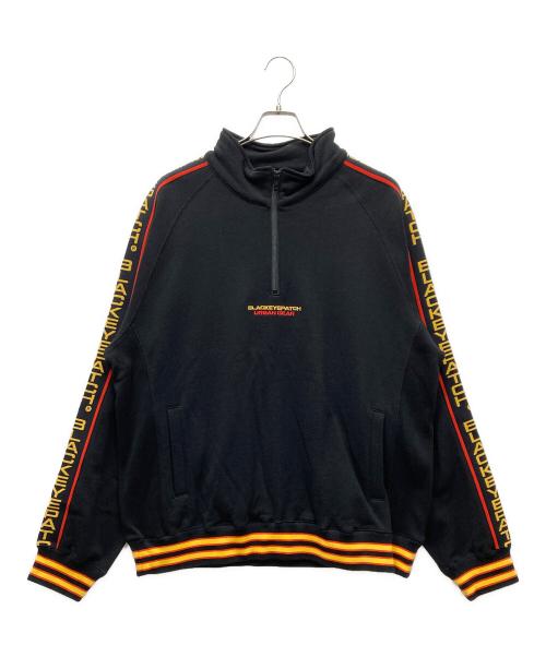 BlackEyePatch（ブラックアイパッチ）BlackEyePatch (ブラックアイパッチ) Taped Half Zip Sweat ロゴ刺繍 テープ ハーフジップ スウェット ブラック サイズ:XL 未使用品の古着・服飾アイテム