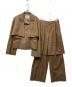 Ameri（アメリ）の古着「DEFORMATION PINSTRIPE JACKET&PANTS」｜ブラウン×ピンク