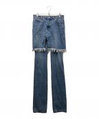 POOLDEプールデ）の古着「Loose Denim Pants ルーズデニムパンツ」｜ブルー