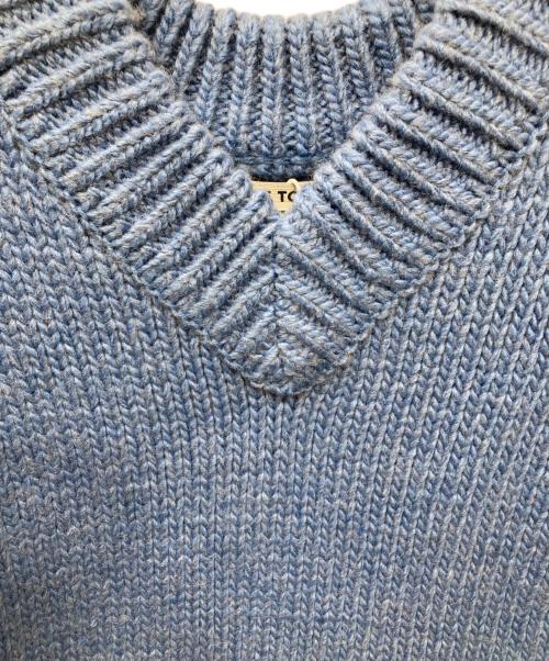 THE TOE（ザ・トゥー）THE TOE (ザ・トゥー) Baklava Crop Knit 半袖ニット ブルー サイズ:Sの古着・服飾アイテム