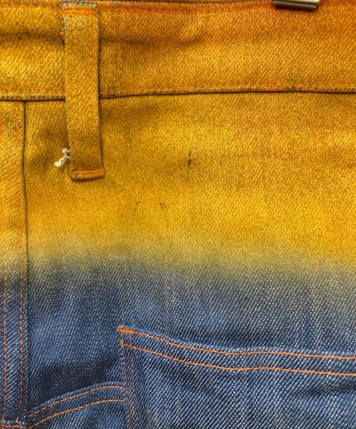 TENDER PERSON（テンダ―パーソン）TENDER PERSON (テンダ―パーソン) フレイムデニムパンツ ブルー×レッド サイズ:30の古着・服飾アイテム