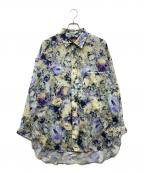 MAISON SPECIALメゾンスペシャル）の古着「ORIGINAL GRAPHIC Prime-Over Shirt Coat オーバーシャツ」｜イエロー×パープル