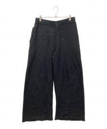 SHINYA KOZUKA（シンヤコズカ）の古着「ARTIST'S MATERIAL IN TROUSERS ニットパンツ」｜ブラック