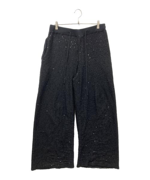 SHINYA KOZUKA（シンヤコズカ）SHINYA KOZUKA (シンヤコズカ) ARTIST'S MATERIAL IN TROUSERS ニットパンツ ブラック サイズ:Mの古着・服飾アイテム