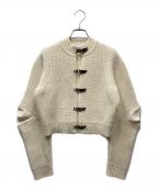JOHN LAWRENCE SULLIVANジョン ローレンス サリバン）の古着「RIB KNIT JACKET メタルフック ニットカーディガン」｜アイボリー