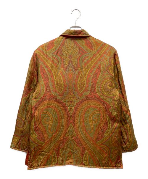 ETRO（エトロ）ETRO (エトロ) ペイズリー柄リバーシブルキルティングジャケット オレンジ×ブラウン サイズ:Mの古着・服飾アイテム