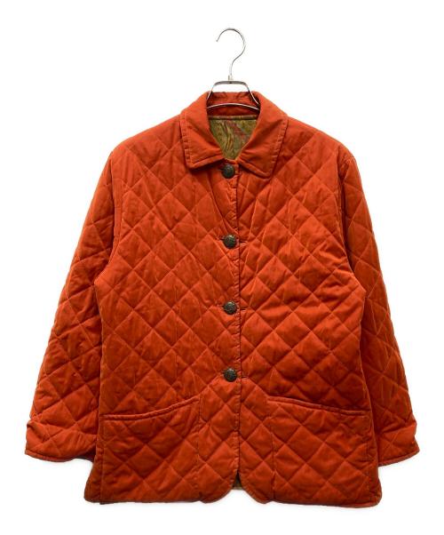 ETRO（エトロ）ETRO (エトロ) ペイズリー柄リバーシブルキルティングジャケット オレンジ×ブラウン サイズ:Mの古着・服飾アイテム