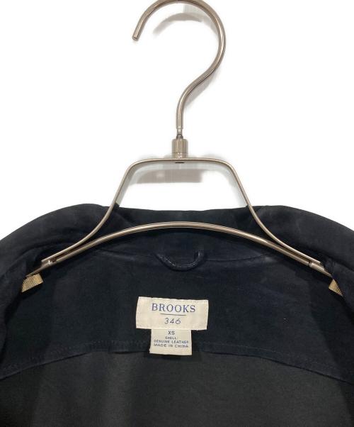 BROOKS BROTHERS 346（ブルックスブラザーズ 346）BROOKS BROTHERS 346 (ブルックスブラザーズ 346) レザージャケット ブラック サイズ:XSの古着・服飾アイテム