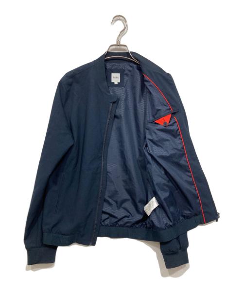 BOSS HUGO BOSS（ボス ヒューゴボス）BOSS HUGO BOSS (ボス ヒューゴボス) ジップアップブルゾン ネイビー サイズ:14-Sの古着・服飾アイテム