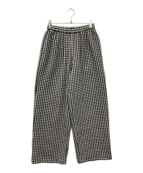 machatt（マチャット）machatt (マチャット) ギンガムチェック ワイドパンツ ブラック×ホワイト サイズ:Freeの古着・服飾アイテム