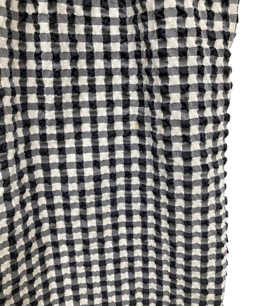 machatt（マチャット）machatt (マチャット) ギンガムチェック ワイドパンツ ブラック×ホワイト サイズ:Freeの古着・服飾アイテム