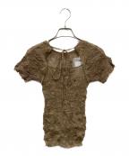 TODAYFULトゥデイフル）の古着「2way Sheer Knittops 2Way シアーニット」｜カーキ