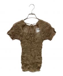 TODAYFUL（トゥデイフル）の古着「2way Sheer Knittops 2Way シアーニット」｜カーキ